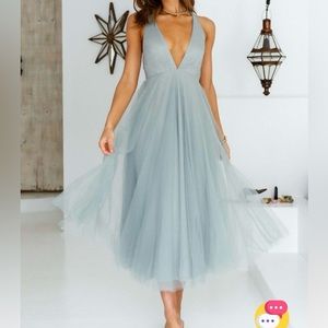 Tulle midi dress